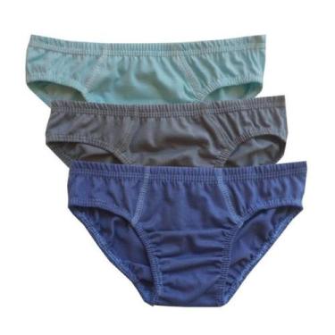 Imagem de Kit 9 Cueca Slip Infantil 100% Algodão Elástico Embutido - Naimus, 5 a