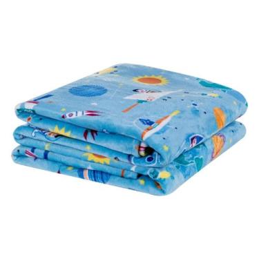 Imagem de Manta Infantil Solteiro Flannel Bouti Kids Macia 1 Astronauta - BIA EN