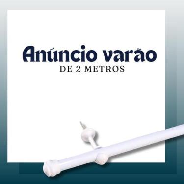 Imagem de 01 Und Varão de cortina colorido 2,0m 28mm Resistente Curtinas Grande 