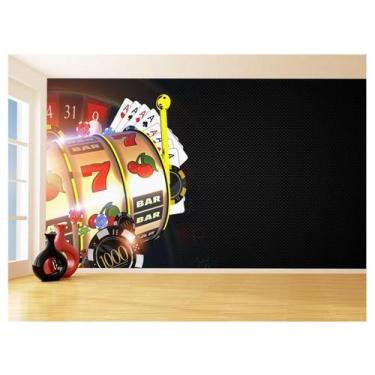 Imagem de Papel De Parede 3D Salão De Jogos Cartas Poker 3,5M Jcs102 - Você Deco