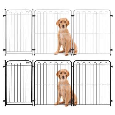 Imagem de Cercado Grade c/ Portão Pet 2 Módulos Alto 82cm Isolamento - AÇOMIX, B