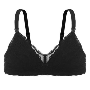 Imagem de Sutiã Amamentação Rendado Liebe 413400, Preto, 42