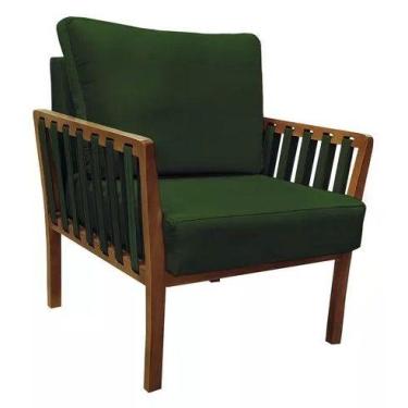 Imagem de Poltrona Confortável Luxo Califórnia - BRYME DECOR, Suede Verde