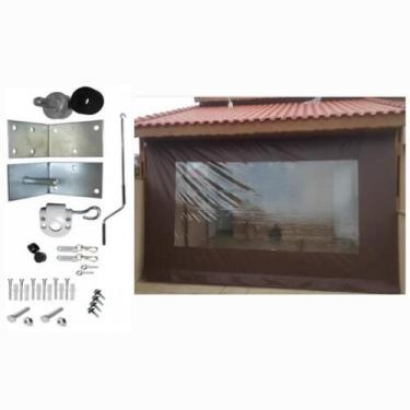 Imagem de Toldo Cortina Retrátil completo Medidas: 3,70m x 2,60m Alta Resistênci