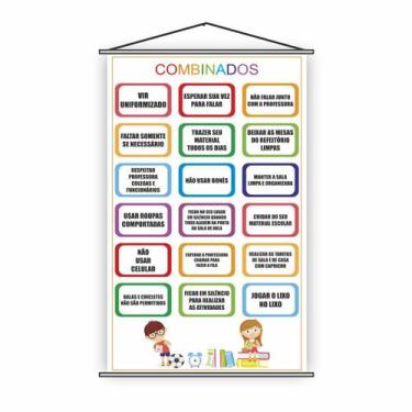 Imagem de Banner Pedagógico Escolar - Combinados 120x65cm - PlimShop