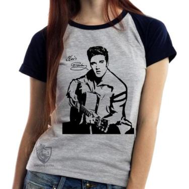 Imagem de Baby Look Blusa Feminina ou Camiseta Unissex  Elvis Presley guitar - E