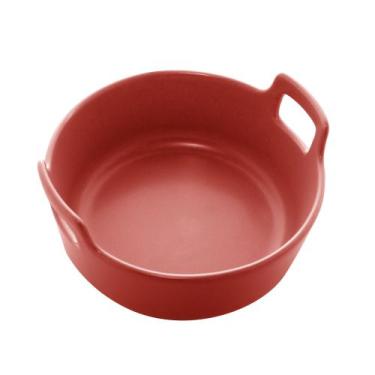 Imagem de Mini Travessa Redonda Porcelana Nordica Vermelho Matt 16x8cm - Bon Gou