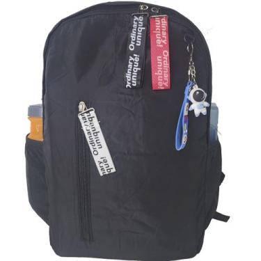 Imagem de Mochila Escolar Feminina Kit Estojo e Chaveiro Preto ZC8006 - ELLO