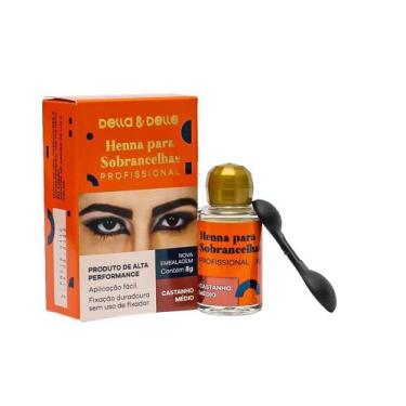 Imagem de Henna Para Sobrancelhas Della E Delle 8g Castanho Medio