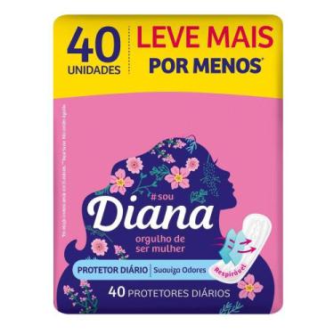 Imagem de Diana absorvente protetor diario c/ 40 unidades no pacote.