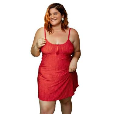 Imagem de Kit 3 Camisolas Plus Size Bella Fiore Liganete Estampada Poá Roupa de 