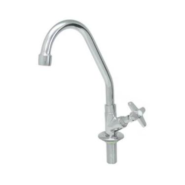 Imagem de Torneira 1169 C-23 1/4 Volta Cozinha Bica Móvel Bancada - LM, Cinza