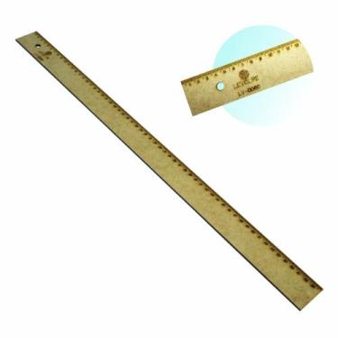 Imagem de Régua de Costura e Artesanto 60cm Modelagem Alfaiate Mdf - Levolpe