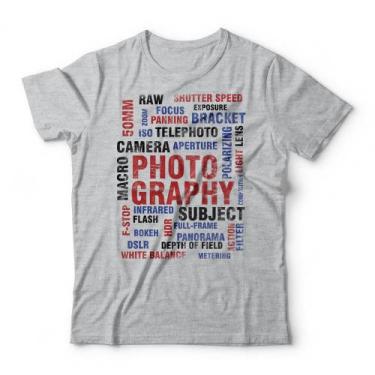 Imagem de Camiseta Photography Settings Studio Geek, P, Mescla cinza