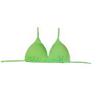 Imagem de Biquini feminino cortininha verde neon com bojo parte de cima avulso -