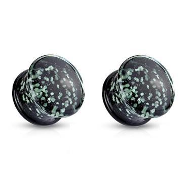 Imagem de Pierced Owl - Plugues de alargadores duplos que brilham no escuro em vidro pirex, vendidos como um par, Vidro, Sem pedras preciosas