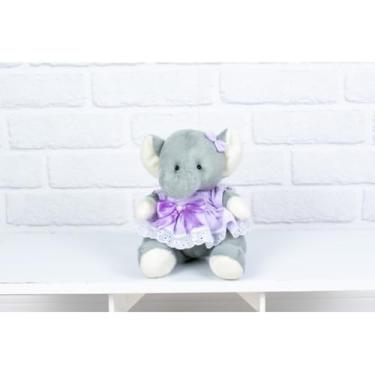 Imagem de PELUCIA ELEFANTE PROVENCE 18 CM/VESTIDO COM LESE (lilás liso)