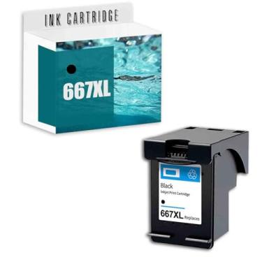 Imagem de Cartucho de tinta de alto rendimento HP 667XL compatível com impressoras HP DeskJet Ink Advantage 1275 2374 2375 2376 2775 2776 6475 6476 6075, pacote combo de cartucho de tinta premium, impressão