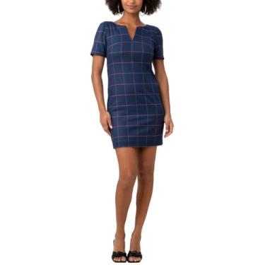 Imagem de Trina Turk Vestido feminino xadrez, Tinta/Rosa Trina, 48