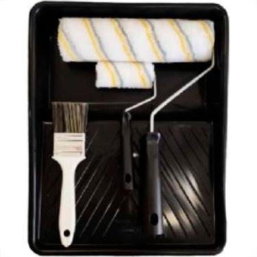 Imagem de Kit Pintura Compel Com 4 Pecas - Bandeja + 2Rolos + Suporte - PINCEIS 