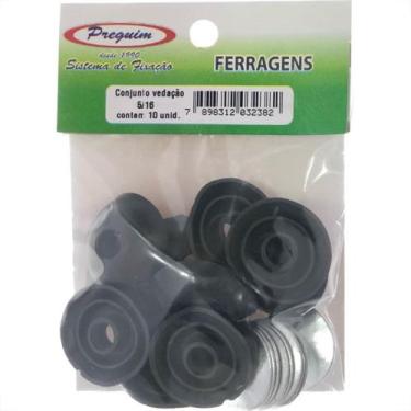 Imagem de Cartela Arruela Para Telha Preguim Conjunto De Vedacao Pvc/Chapa 5/16'