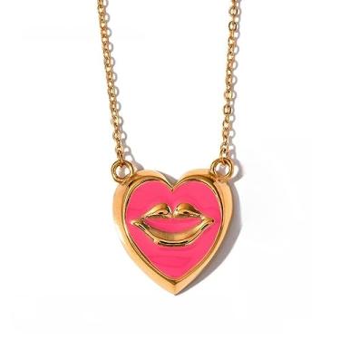 Imagem de IBARA Colar feminino dourado dianty sol lua crescente estrela olho turco cadeado adorável coração flor borboleta pérola pingente moeda colares ouro 18K CZ diamante corrente boho praia simples joia