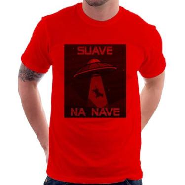 Imagem de Camiseta Suave na nave - Foca na Moda, Vermelho, M