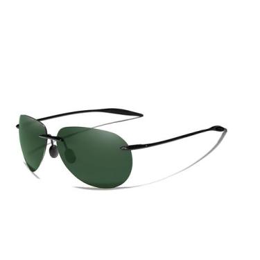 Imagem de Óculos de sol unissex  polarizados Design oval uv 400 kingseven, Verde