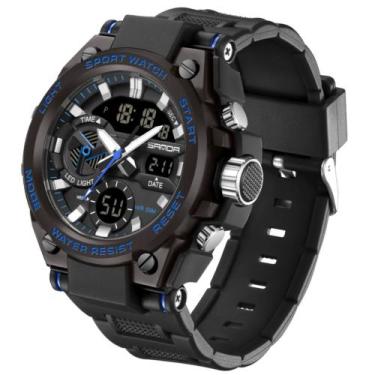 Imagem de Relógio Esportivo Masculino Dual Display Digital LED Impermeável - San