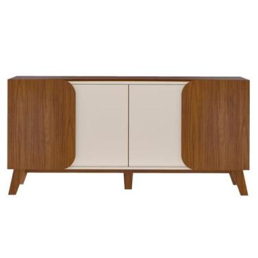 Imagem de Buffet 4 Portas Sala de Jantar 160 cm 4506 Cedro Off White ARLY - Mila