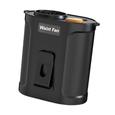 Imagem de IEUDNS Mini Fan da cintura 5 Ventos ajustáveis ​​Viagem Função de memória de mesa de verão Holding Fan para camping ao ar livre Caminhada de caminhada