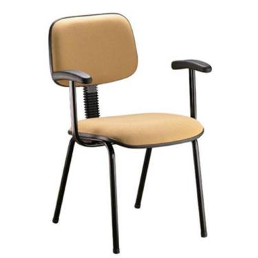 Imagem de Cadeira Secretária Fixa Palito com Braços Linha Square - Design Office