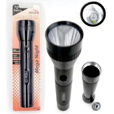 Imagem de Lanterna 1 Led 3w Mega night 2 Pilhas grande - Max Mídia