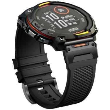 Imagem de Pulseira tática compatível com Garmin Instinct /3/2/1/2X/Solar/Tactical/Tide/Esports de 45 mm e 50 mm, pulseira robusta instinct de liberação rápida de 22 mm (preta, 45 mm/ajuste rápido 22 mm)