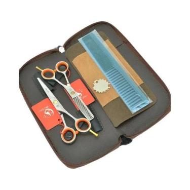 Imagem de Tesoura De Corte De Cabelo De Barbeiro De Aço Inoxidável 4 5 5 Polegad