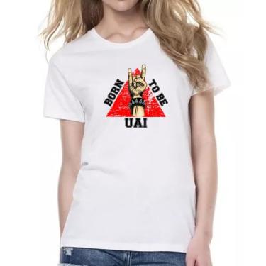 Imagem de Camiseta Baby Look Born to be uai - Alearts, GG