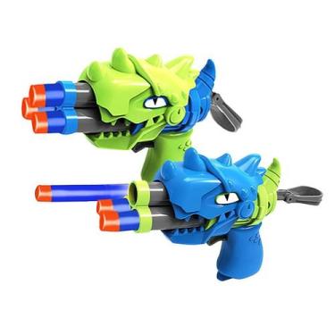 Imagem de Lança Dardos Arminha De Dinossauro Pistola Infantil 4 Pç - Wellmix