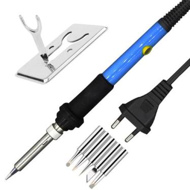 Imagem de Ferro de Solda 60w Ajustável Caneta Profissional 6 Pontas Regula a Tem