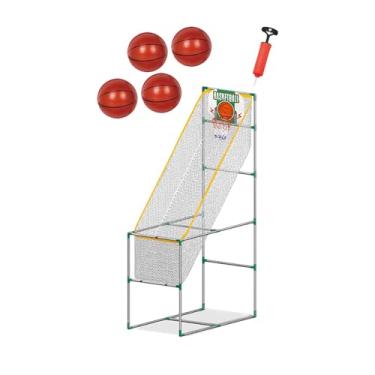 Imagem de Deevoka Crianças Arcade Basketball Game Basketball Hoop fácil de montar, com 4 Bola, 1.39m