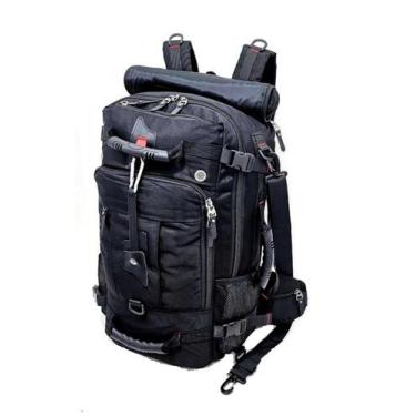 Imagem de Mochila Camping Viagem Reforçada Espaçosa Impermeável - KVN, Preto