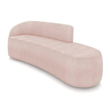 Imagem de Sofá 4 Lugares Orgânico 220 Cm Morgan Bouclê Rosê D03 - D`rossi