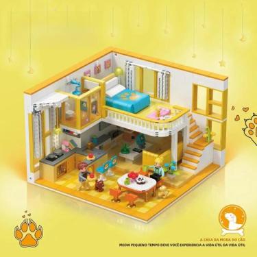 Imagem de Blocos de Montar Ursinho e Gatinho - Brinquedo Educativo para Meninas 