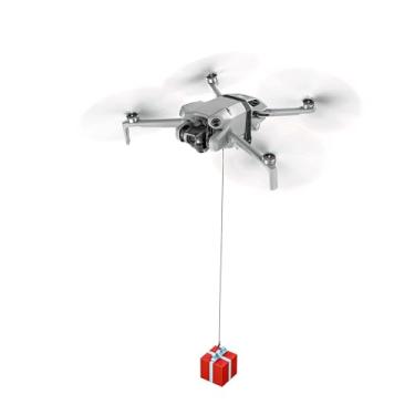 Imagem de Drone Drop Release Airdrop Device para Dji Mini 4 Pro, dispositivo de entrega lançador de transporte lançamento de isca de casamento