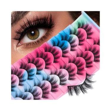 Imagem de Cílios Postiços De Vison Falso De Volume 3D Fofo Maquiagem Macia E Dra