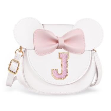 Imagem de Aganmi Linda bolsa tiracolo para meninas 2, 3, 4, 5, 6, 7, 8 anos, presente de aniversário, carteira infantil, Creme, 7.1*6.7*3.1in (18*17*8cm), J