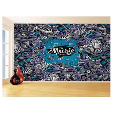 Imagem de Papel De Parede 3D Musica Music Arte Colorido 3,5M Mus100 - Você Decor