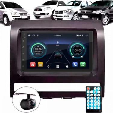 Imagem de Central Multimidia Android Auto Siena Moldura + Câm Preto - First Opti