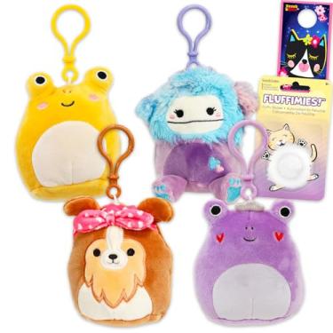 Imagem de Squishmallows Conjunto de chaveiro de pelúcia – Pacote com chaveiro de pelúcia de 8,89 cm, mais | Clipe de bolsa de pelúcia Squishmallows para mochila, bolsa e mais (os estilos podem variar)
