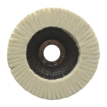 Imagem de Ioensy Disco de polimento de feltro de lã, redondo, resistente, almofada de polimento, almofada de polimento para vidro, carro, cera, metal, joias, pedras, Tipo 125