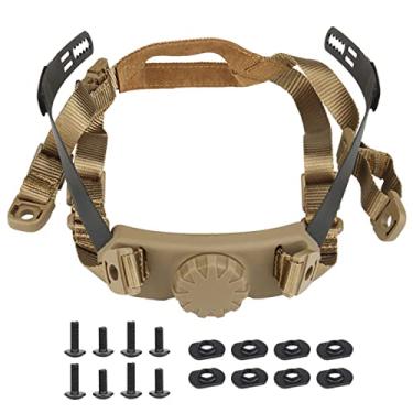 Imagem de AZB Alça de capacete tática ajustável sistema de suspensão interna com parafusos e parafusos para capacetes táticos rápidos MICH IBH Airsoft